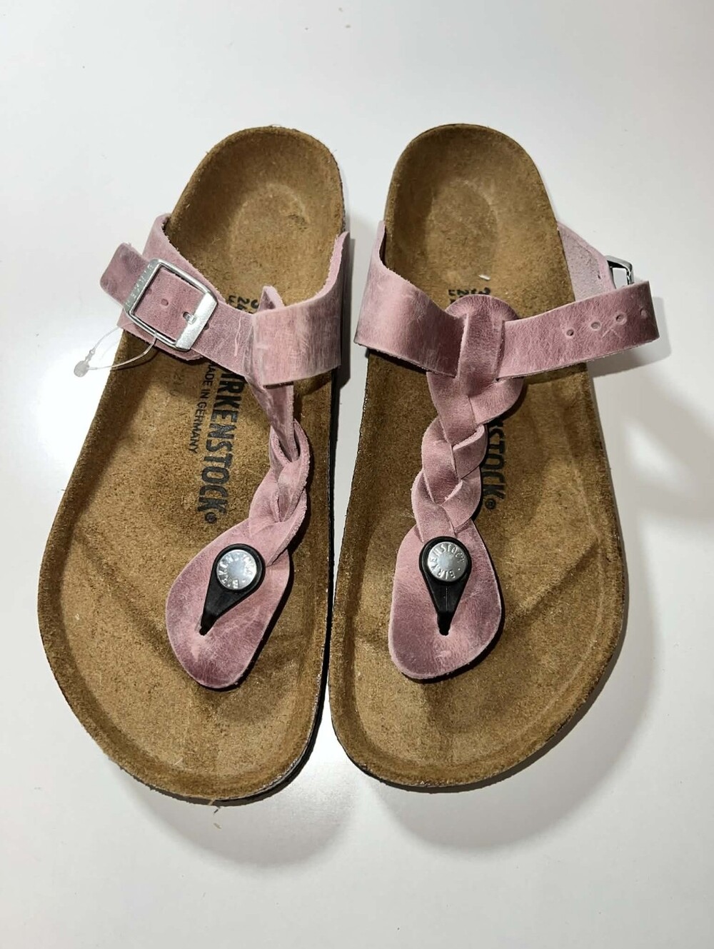 Birkenstock Gizeh Braid Oiled Leather Sandals in Lavender 37/6.5